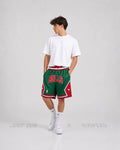 מכנסי NBA – Chicago Bulls (שיקגו בולס) ירוק אדום | HOOPERS