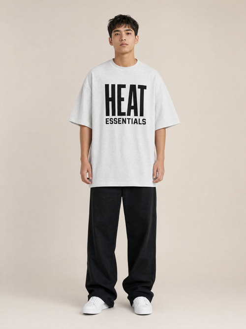 חולצה אפורה FOG X HEAT — משלוח מהיר | HOOPERS