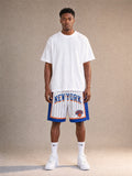 מכנסי NBA – New York Knicks (ניו יורק ניקס) לבן פסים כחול | HOOPERS