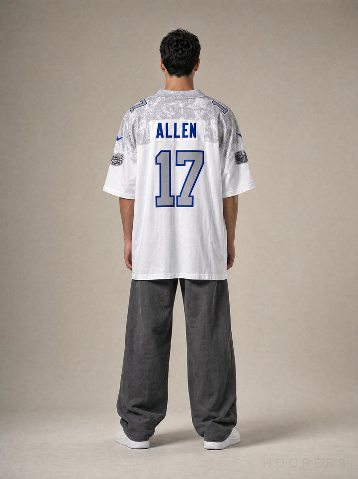חולצת NFL בילס ג'וש אלן - גב עם השם ALLEN ומספר 17