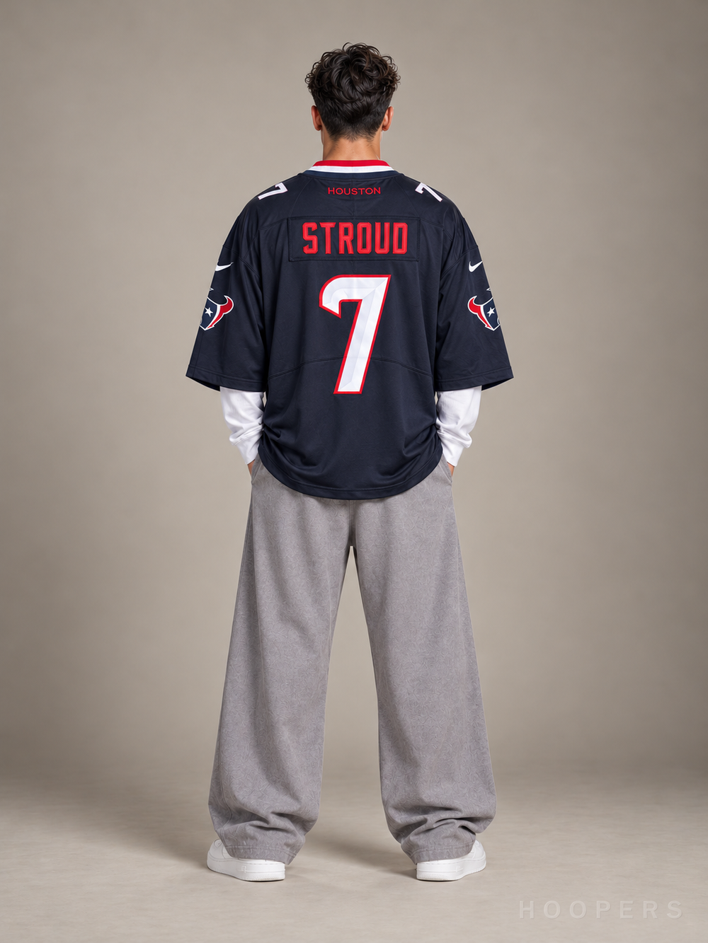 חולצת NFL אוברסייז יוסטון טקסנס – סי.ג'יי. סטראוד 7 (כחול כהה) – גב