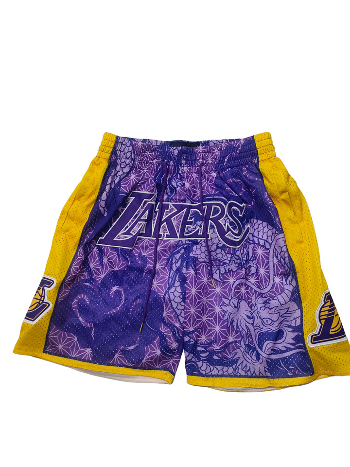 מכנסיי JUST DON סגול צהוב לוס אנג'לס לייקרס