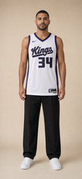 גופיית NBA עמנואל שארפ סקרמנטו קינגס – Association לבן | HOOPERS