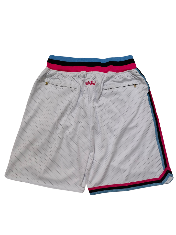 מכנסיי JUST DON לבן וורוד מיאמי היט