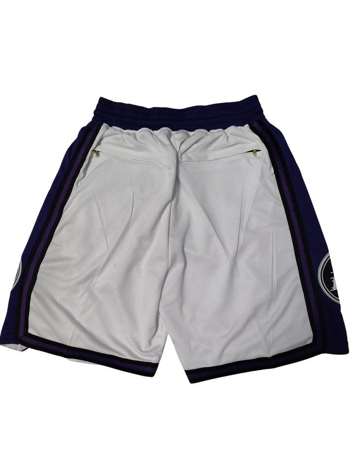 מכנסיי JUST DON לבן סגול לוס אנג'לס לייקרס