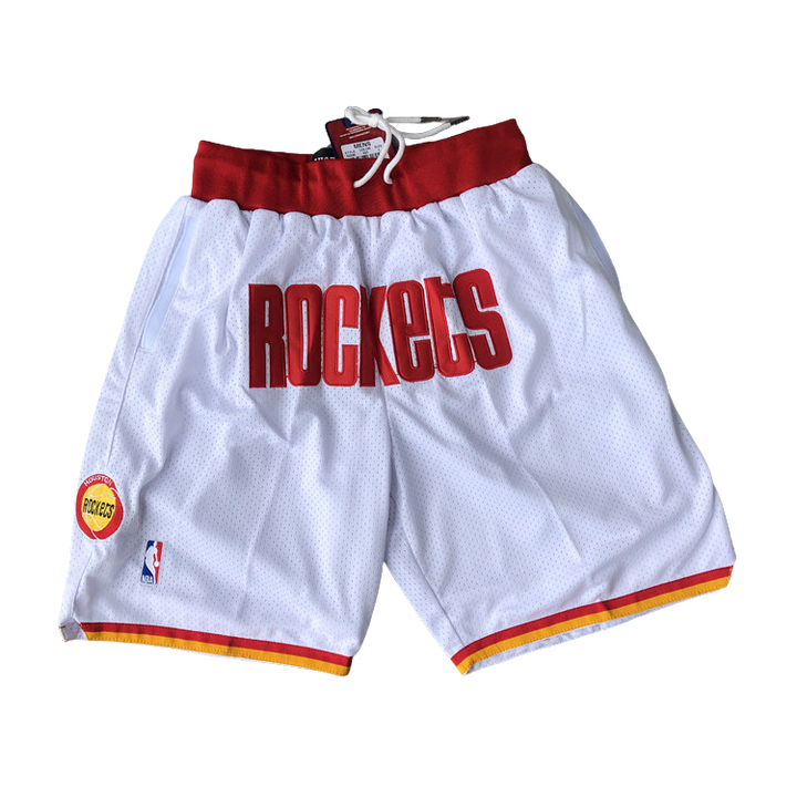 מכנסיי JUST DON לבן אדום יוסטון רוקטס