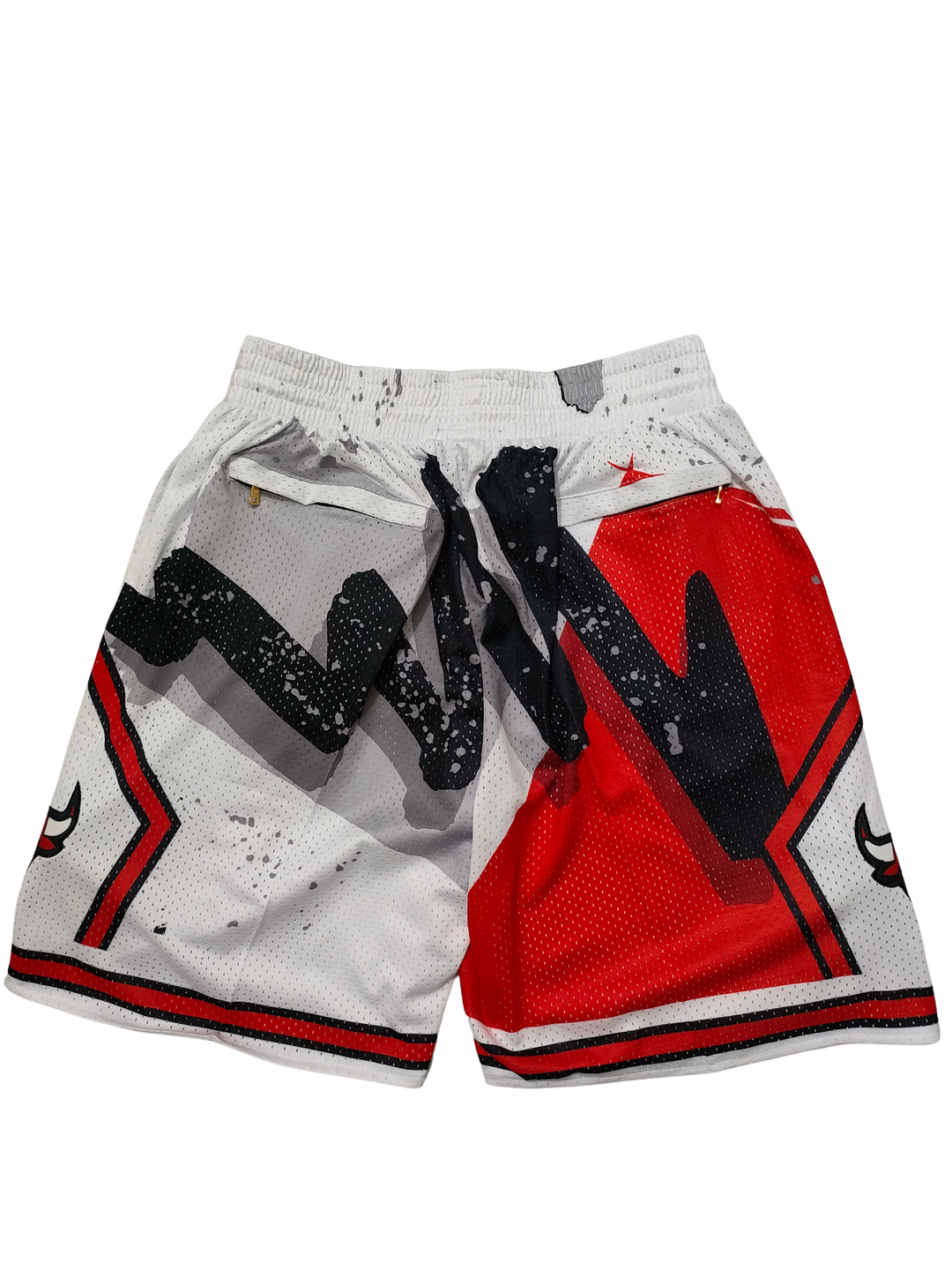 מכנסיי JUST DON לבן אדום שיקגו בולס