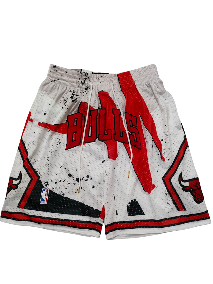 מכנסיי JUST DON לבן אדום שיקגו בולס