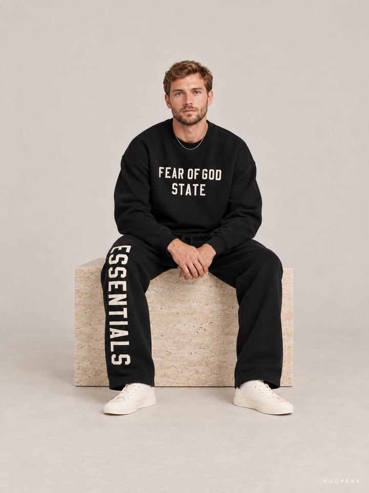 סווטשירט Fear of God Essentials – STATE שחור – סטודיו