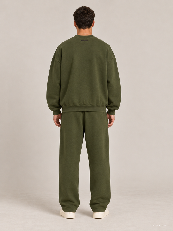 סווטשירט Fear of God Essentials – STATE ירוק זית – גב
