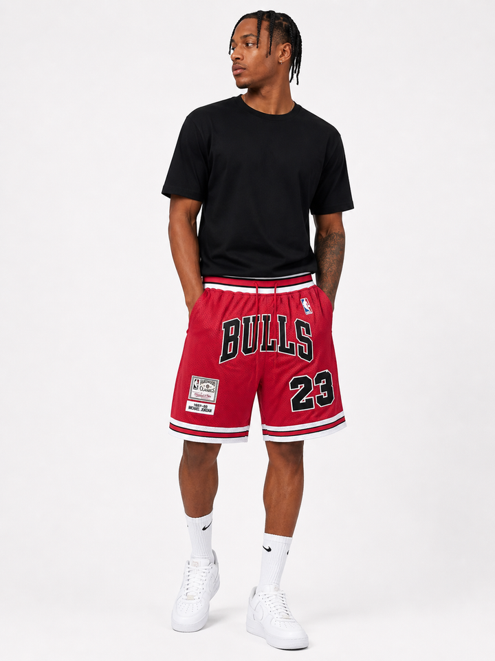 מכנסי NBA – Chicago Bulls (שיקגו בולס) אדום לבן | HOOPERS