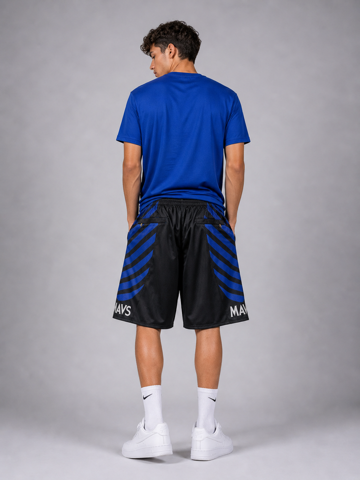 מכנסי NBA – Dallas Mavericks (דאלאס מאבריקס) שחור כחול | HOOPERS