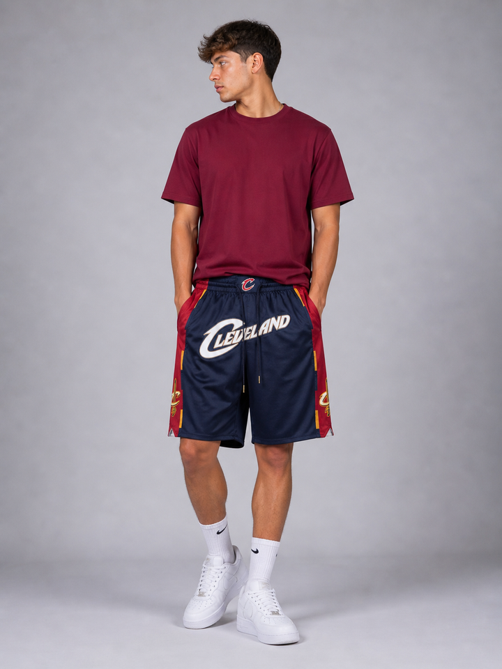 מכנסי NBA – Cleveland Cavaliers (קליבלנד קאבלירס) נייבי אדום | HOOPERS