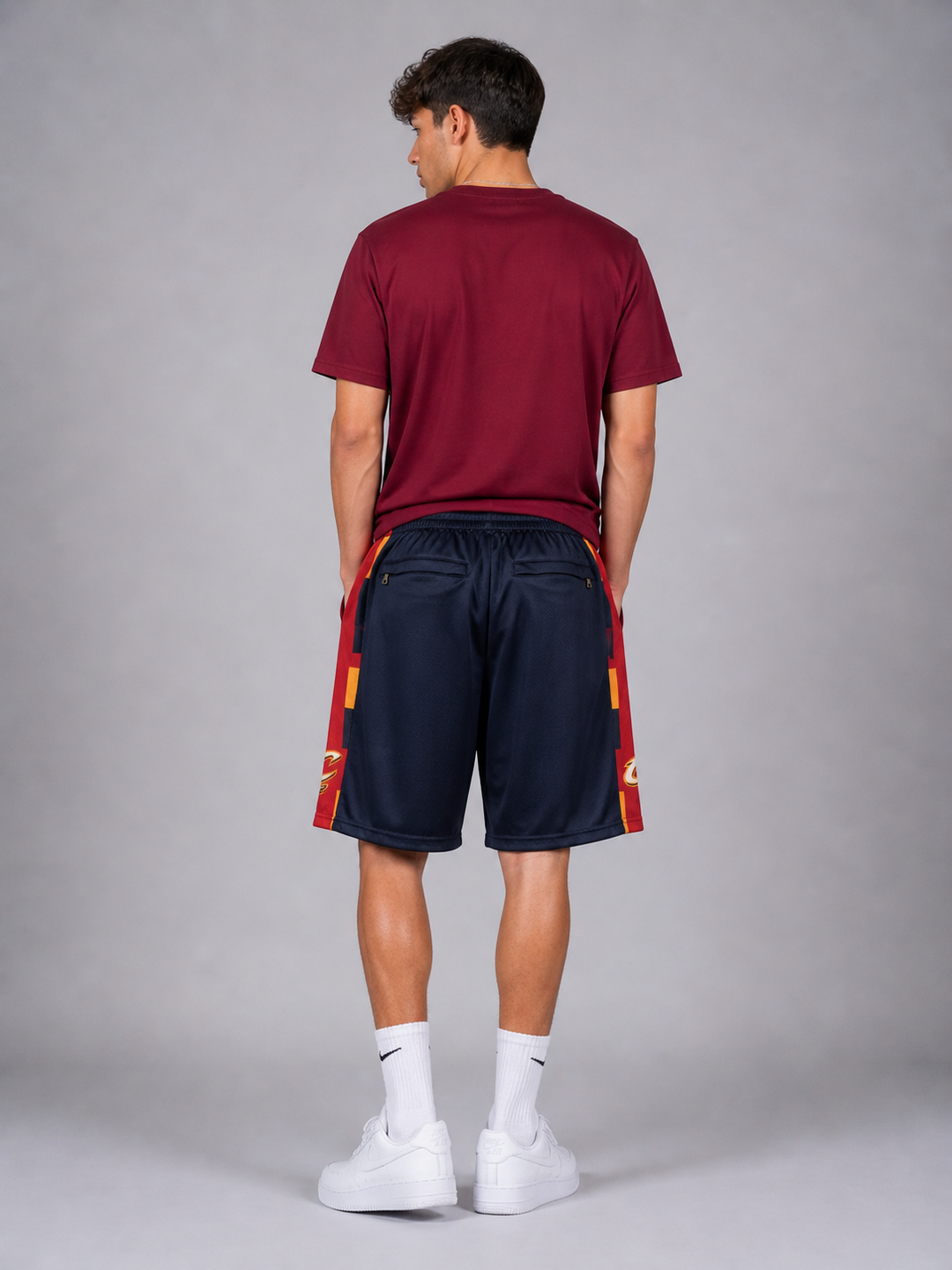 מכנסי NBA – Cleveland Cavaliers (קליבלנד קאבלירס) נייבי אדום | HOOPERS