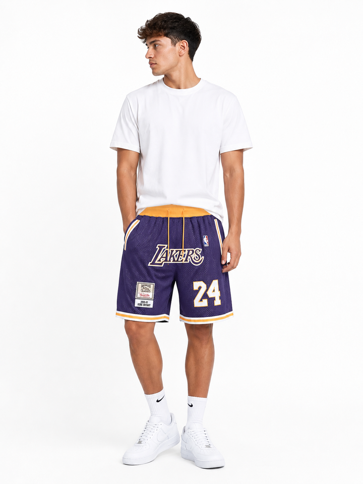 מכנסי NBA – Los Angeles Lakers (לוס אנג'לס לייקרס) קובי בראיינט 2000-01 סגול 24 | HOOPERS