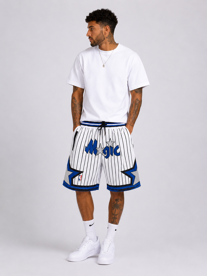 מכנסי NBA – Orlando Magic (אורלנדו מג'יק) לבן כחול | HOOPERS