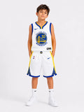 מכנסי NBA לילדים גולדן סטייט – לבן | HOOPERS