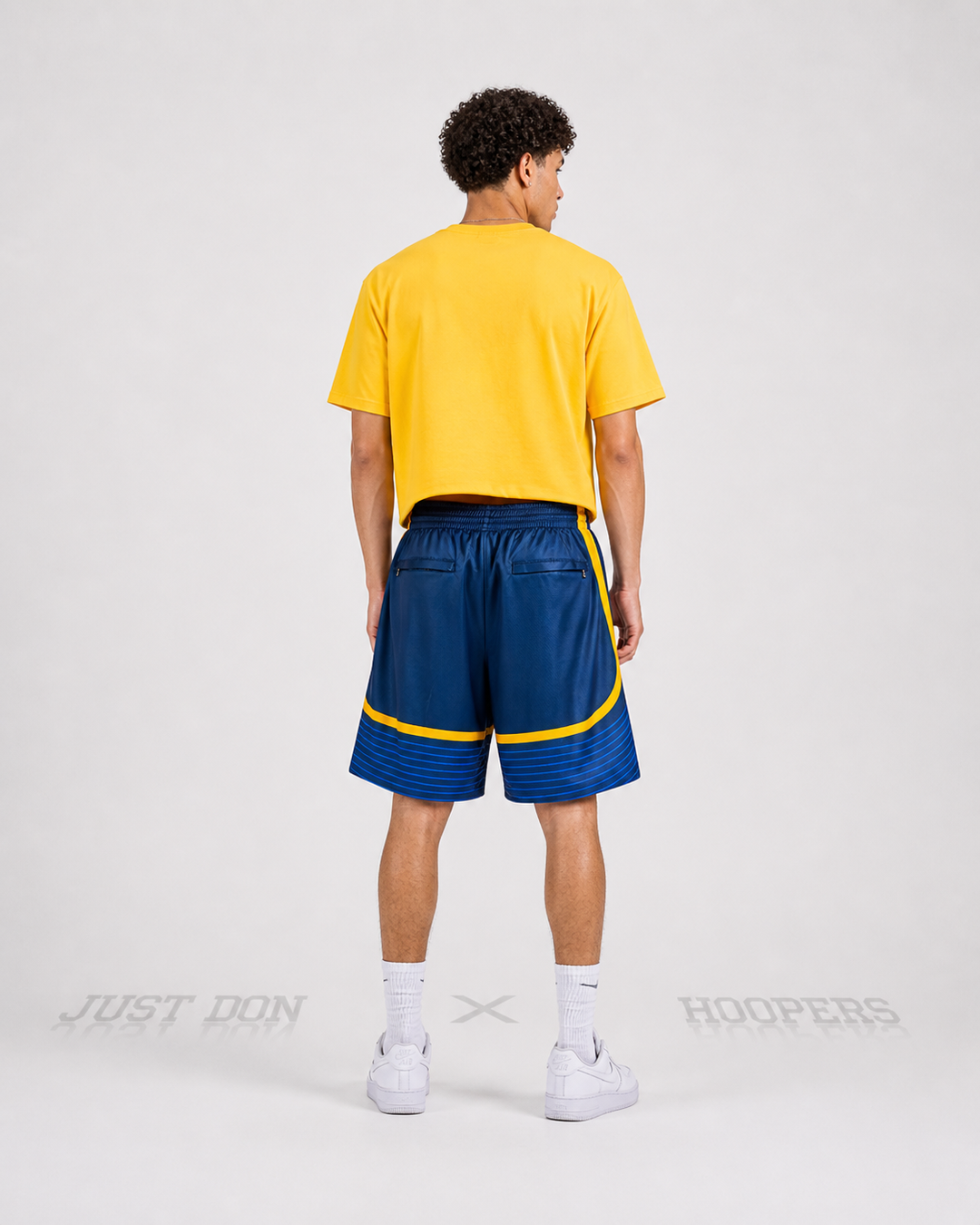 מכנסי NBA – Golden State Warriors (גולדן סטייט ווריורס) כחול צהוב | HOOPERS