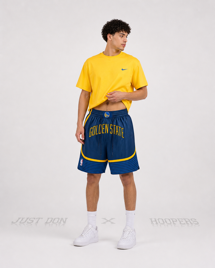 מכנסי NBA – Golden State Warriors (גולדן סטייט ווריורס) כחול צהוב | HOOPERS