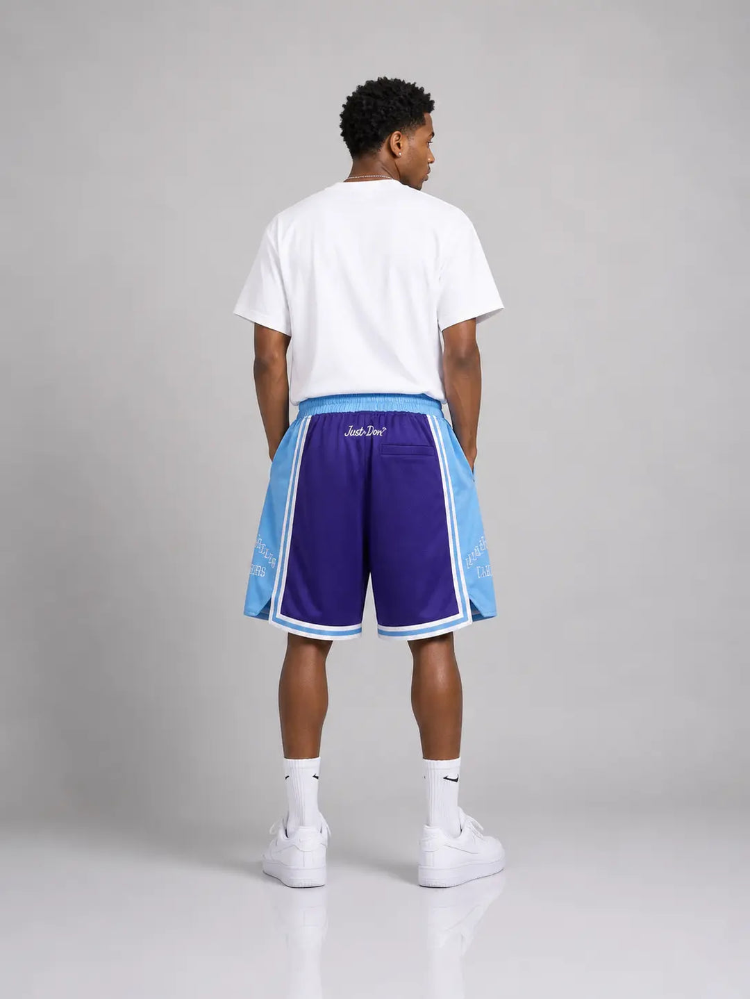 מכנסי NBA – Los Angeles Lakers (לוס אנג'לס לייקרס) סגול תכלת | HOOPERS 