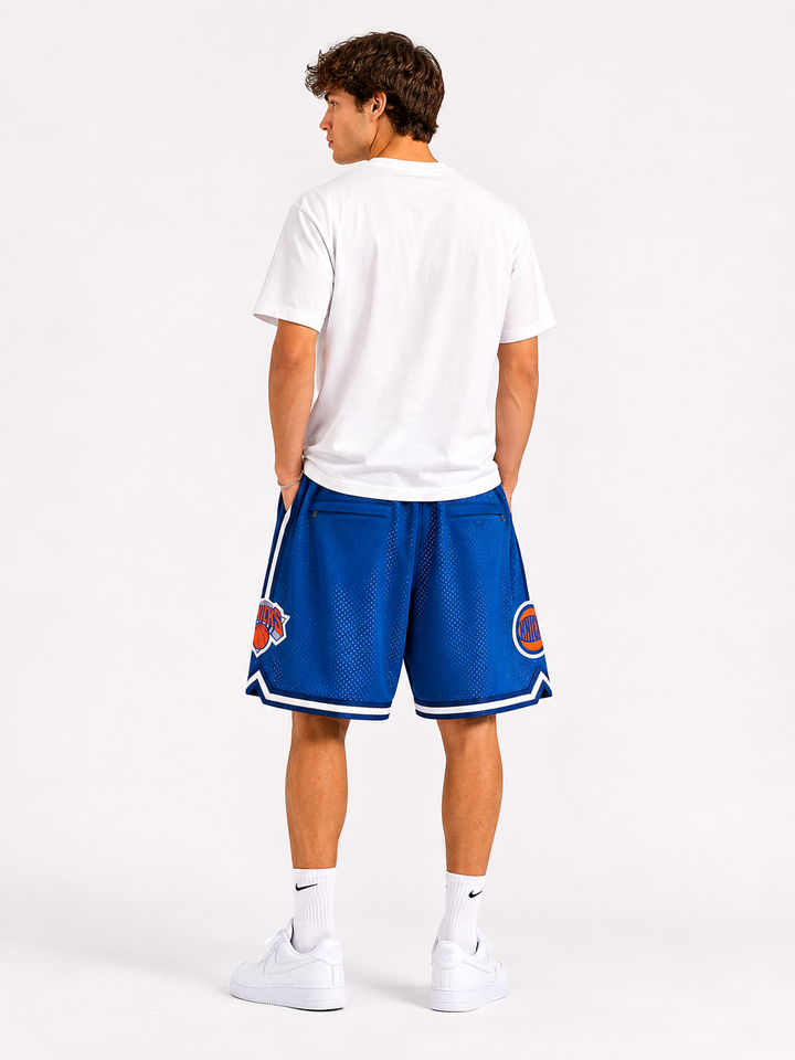 מכנסי NBA – New York Knicks (ניו יורק ניקס) כחול כתום | HOOPERS