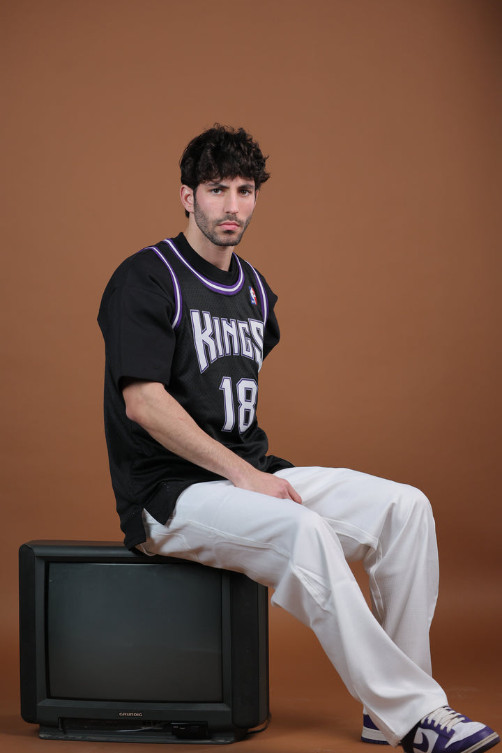 גופיית NBA עומרי כספי סקרמנטו קינגס – רטרו שחור  | HOOPERS