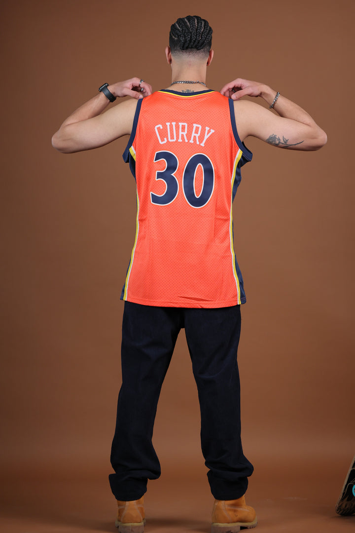 גופיית NBA סטפן קרי גולדן סטייט ווריורס – רטרו כתום 2009/10 | HOOPERS