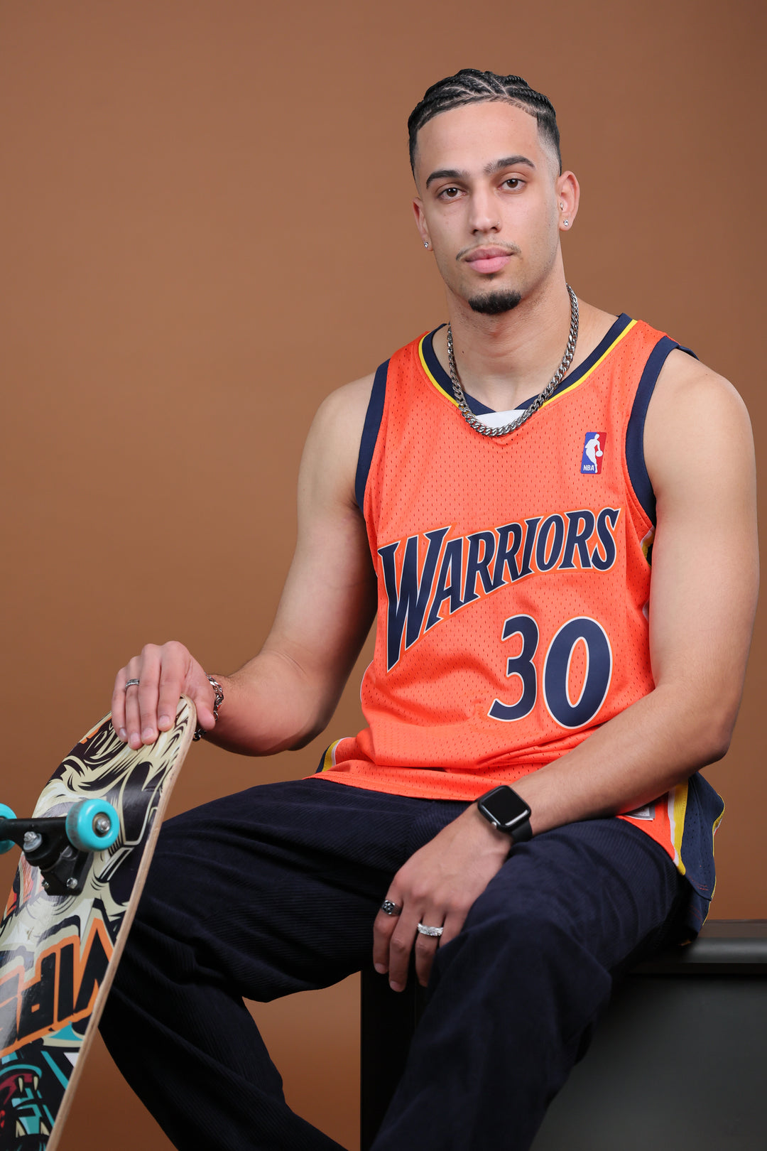 גופיית NBA סטפן קרי גולדן סטייט ווריורס – רטרו כתום 2009/10 | HOOPERS