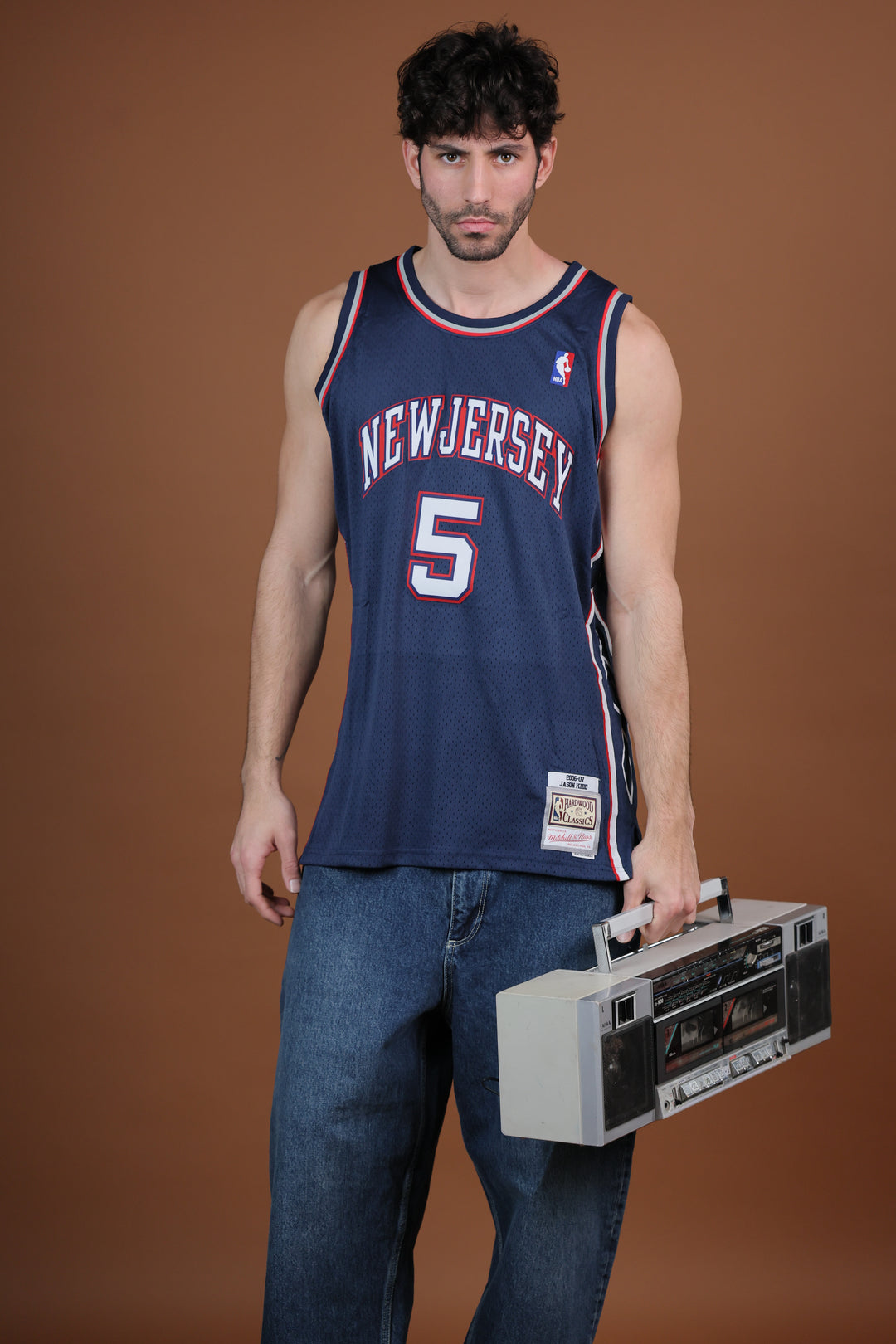 גופיית NBA ג’ייסון קיד ניו ג’רזי נטס – כחול כהה מהדורת רטרו 2006/07 | HOOPERS