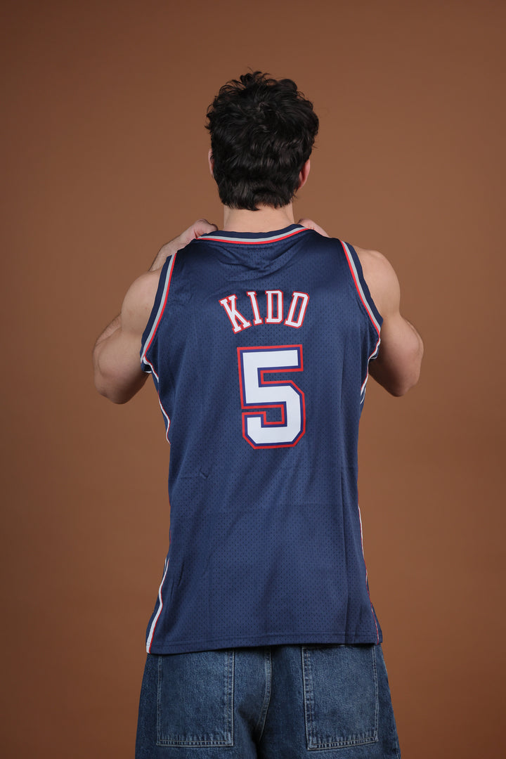 גופיית NBA ג’ייסון קיד ניו ג’רזי נטס – כחול כהה מהדורת רטרו 2006/07 | HOOPERS