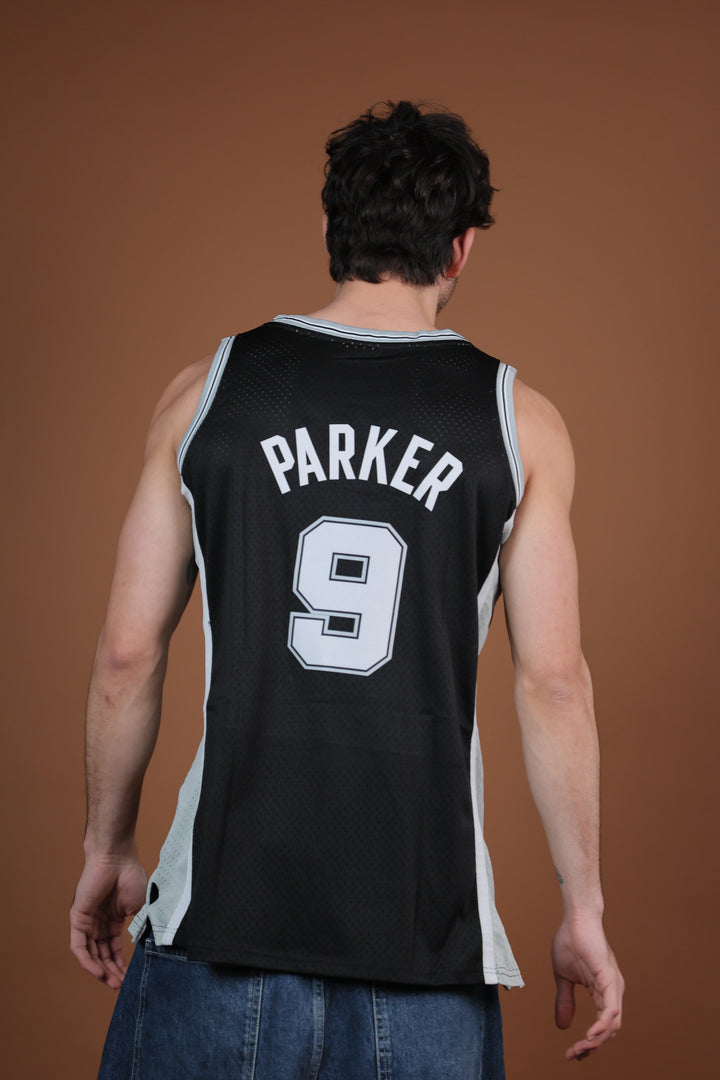 גופיית NBA טוני פארקר סן אנטוניו ספרס – שחור מהדורת רטרו 2002/03 | HOOPERS