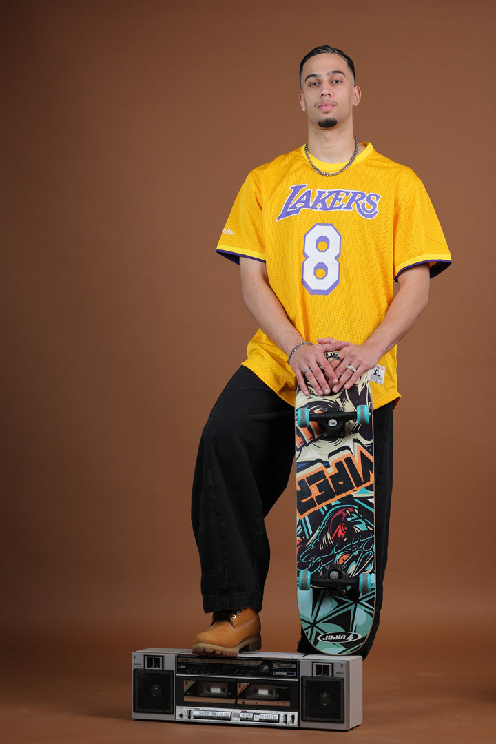 גופיית NBA קובי בראיינט לוס אנג’לס לייקרס – צהוב מהדורת רטרו | HOOPERS