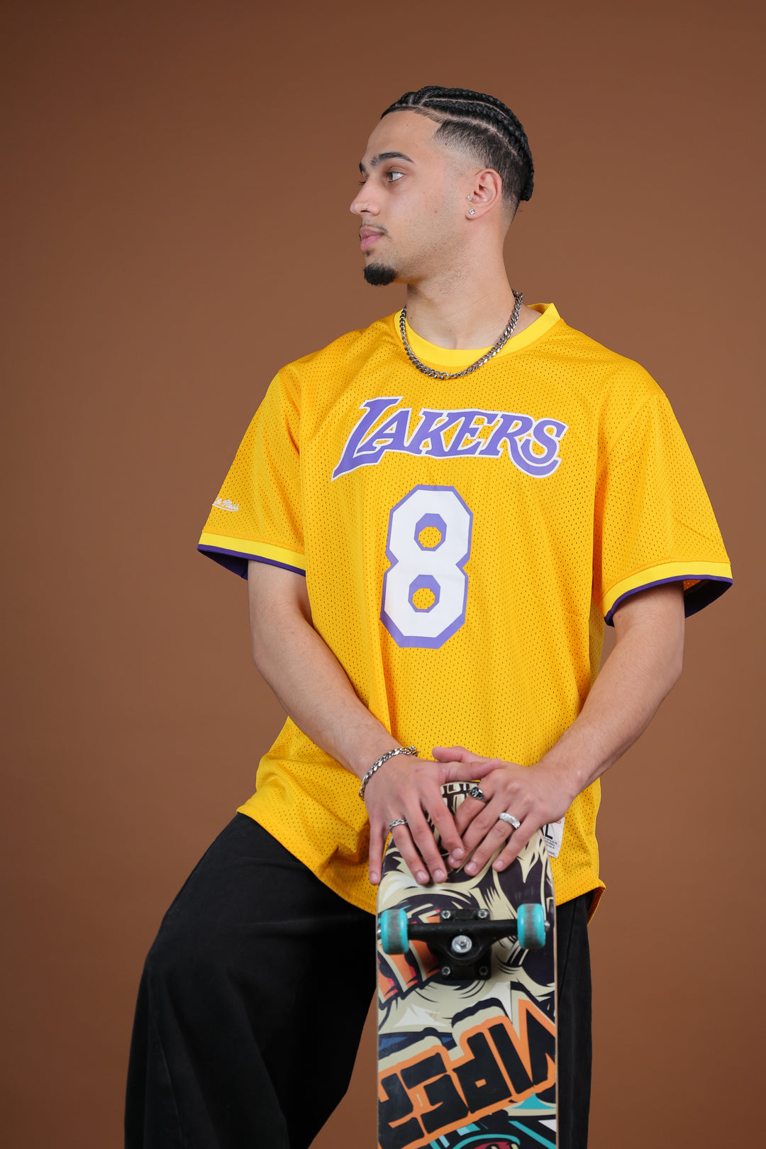 גופיית NBA קובי בראיינט לוס אנג’לס לייקרס – צהוב מהדורת רטרו | HOOPERS