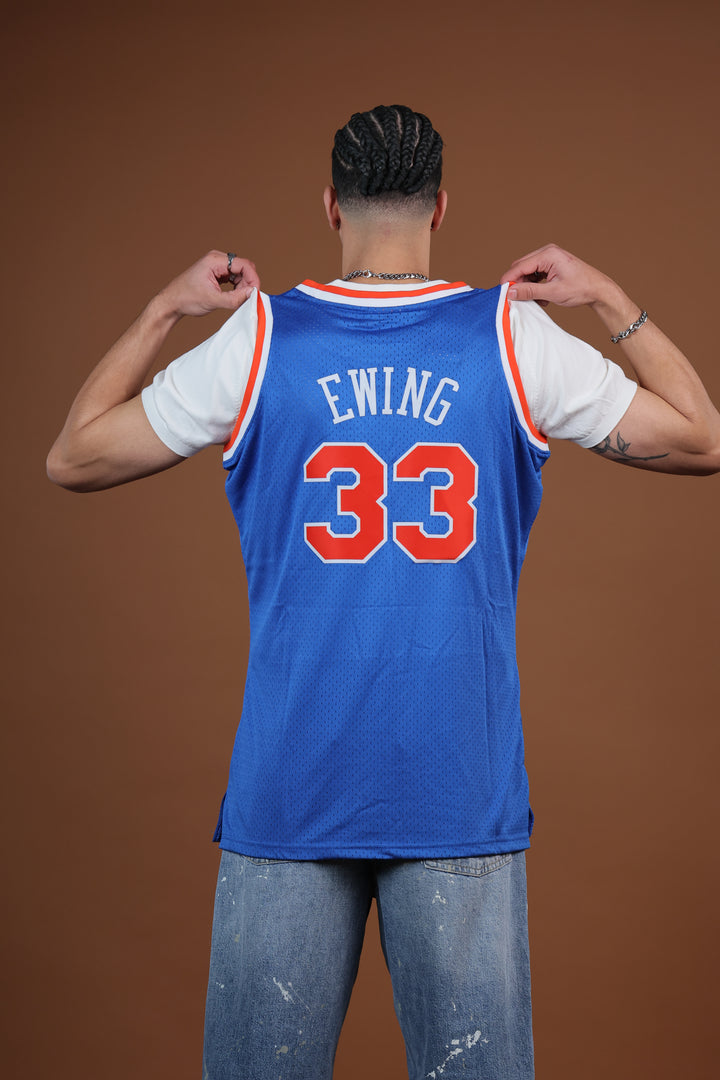 גופיית NBA פטריק יואינג ניו יורק ניקס – רטרו כחול 1991/92 | HOOPERS