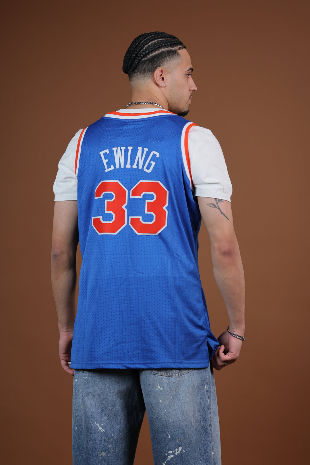 גופיית NBA פטריק יואינג ניו יורק ניקס – רטרו כחול 1991/92 | HOOPERS