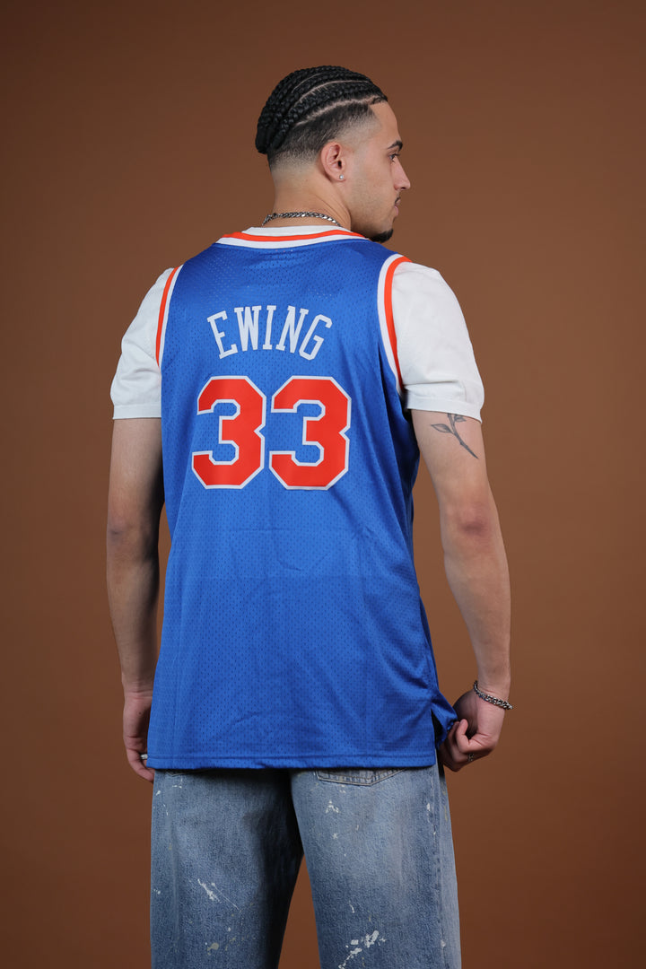 גופיית NBA פטריק יואינג ניו יורק ניקס – רטרו כחול 1991/92 | HOOPERS