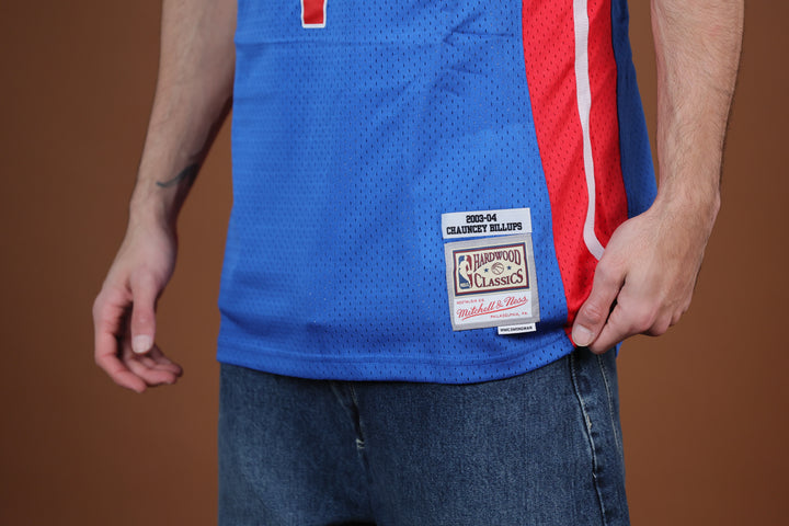 גופיית NBA צ׳ונסי בילאפס דטרויט פיסטונס – כחול מהדורת רטרו 2003/04 | HOOPERS