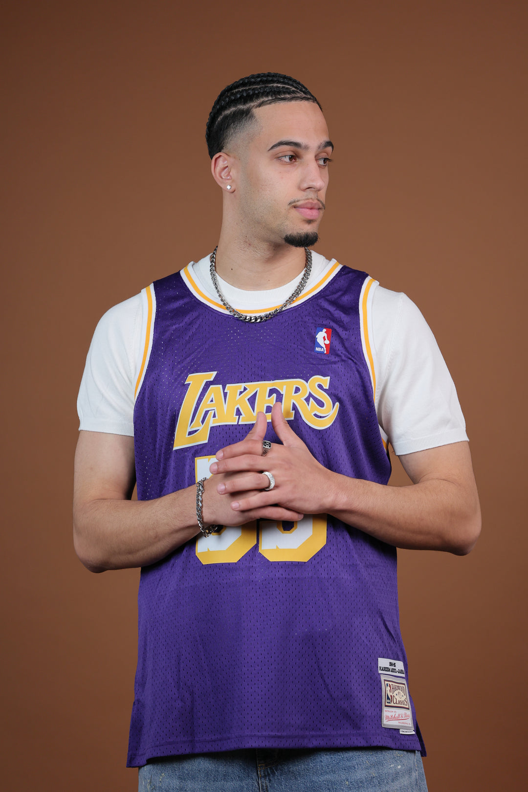 גופיית NBA קארים עבדול־ג׳באר לוס אנג׳לס לייקרס – סגול מהדורת רטרו 1984/85 | HOOPERS