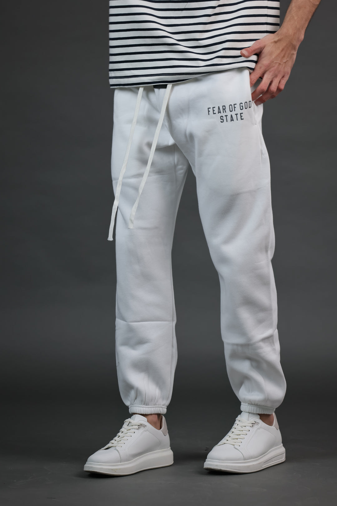 מכנסי FEAR OF GOD STATE לבן | HOOPERS