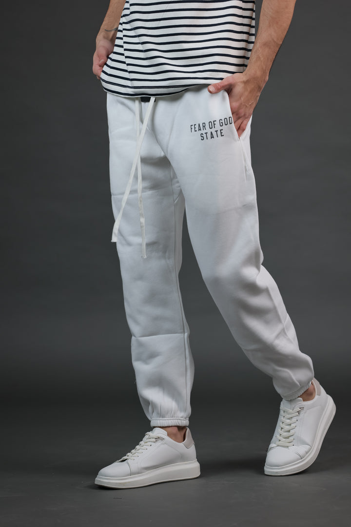 מכנסי FEAR OF GOD STATE לבן | HOOPERS