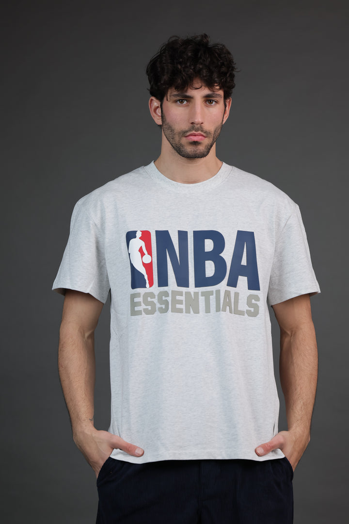 חולצת NBA Essentials – אפור 2025 | HOOPERS
