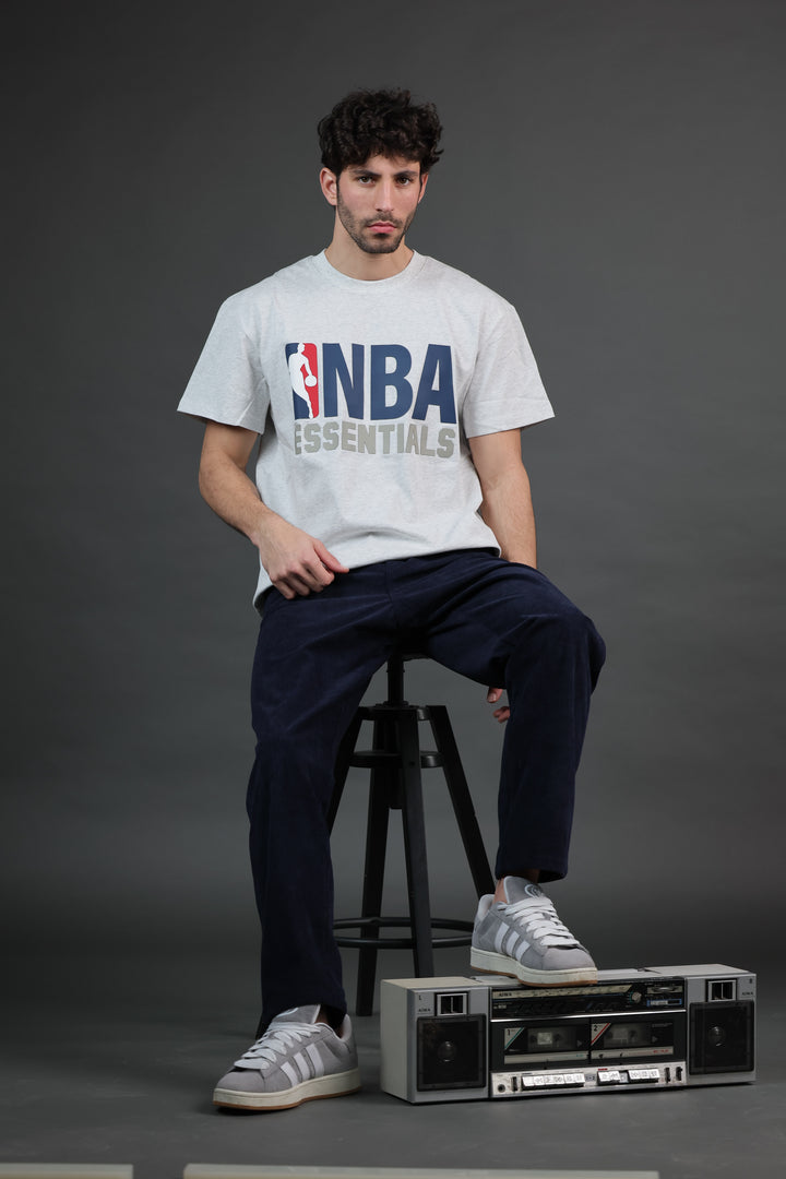 חולצת NBA Essentials – אפור 2025 | HOOPERS