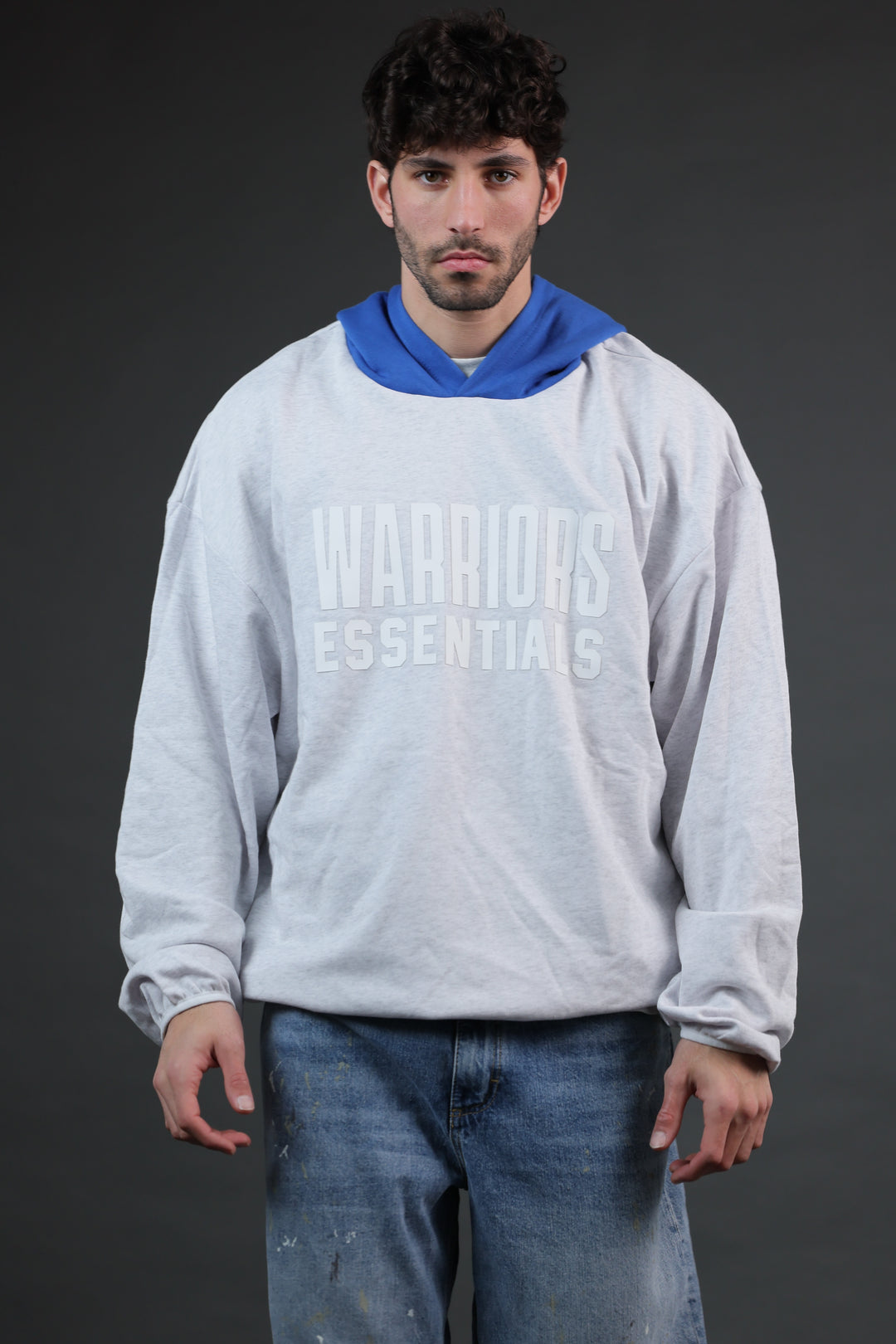 קפוצ’ון NBA גולדן סטייט ווריירס – WARRIORS Essentials אפור Edition | HOOPERS