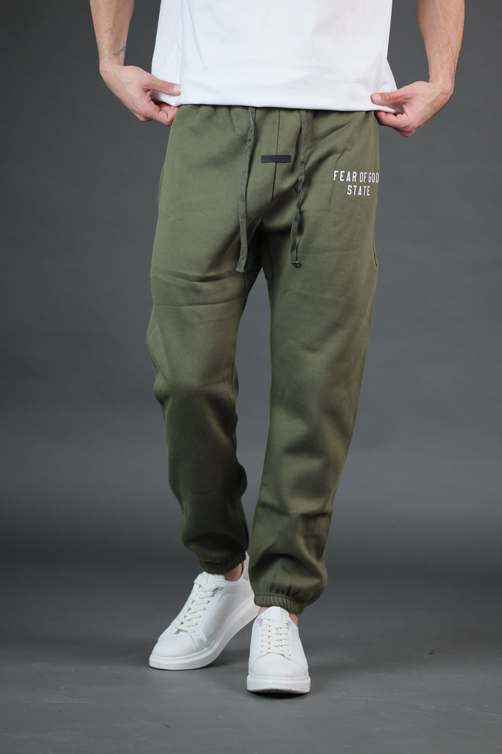 מכנסי FEAR OF GOD STATE ירוק זית | HOOPERS