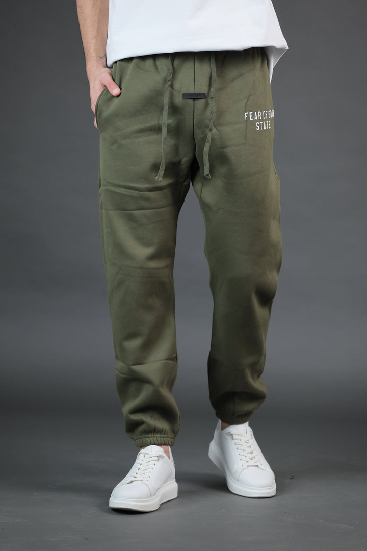 מכנסי FEAR OF GOD STATE ירוק זית | HOOPERS