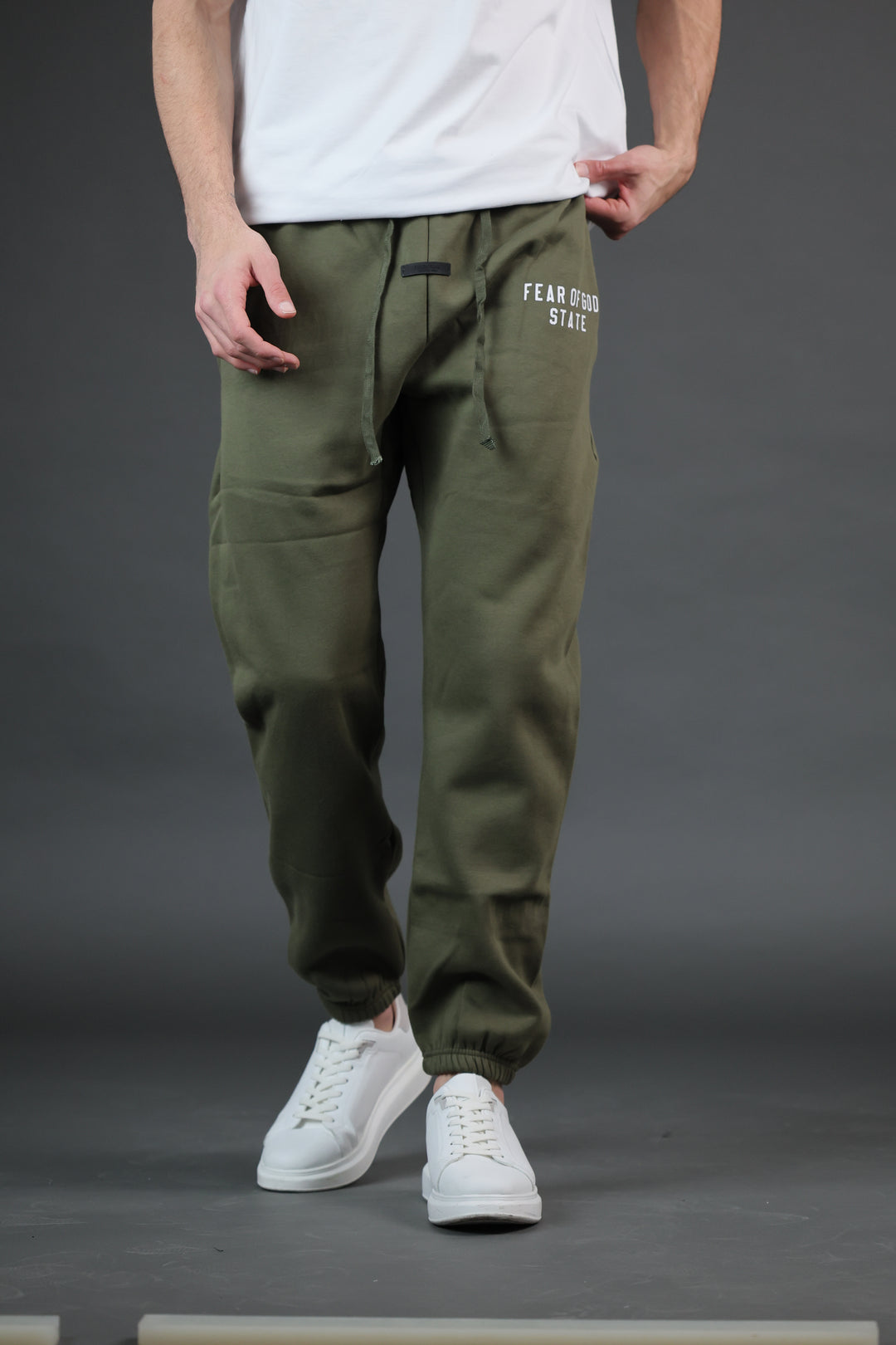 מכנסי FEAR OF GOD STATE ירוק זית | HOOPERS