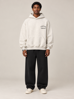 קפוצ'ון Fear of God Essentials – Back Arch שמנת מלאנז' | HOOPERS
