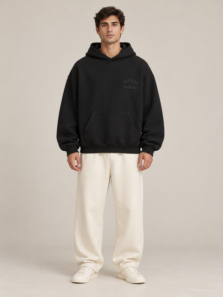 קפוצ'ון Fear of God Essentials – Back Arch שחור – חזית