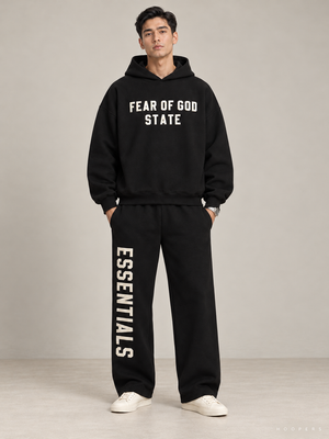 קפוצ'ון Fear of God Essentials – STATE שחור | HOOPERS