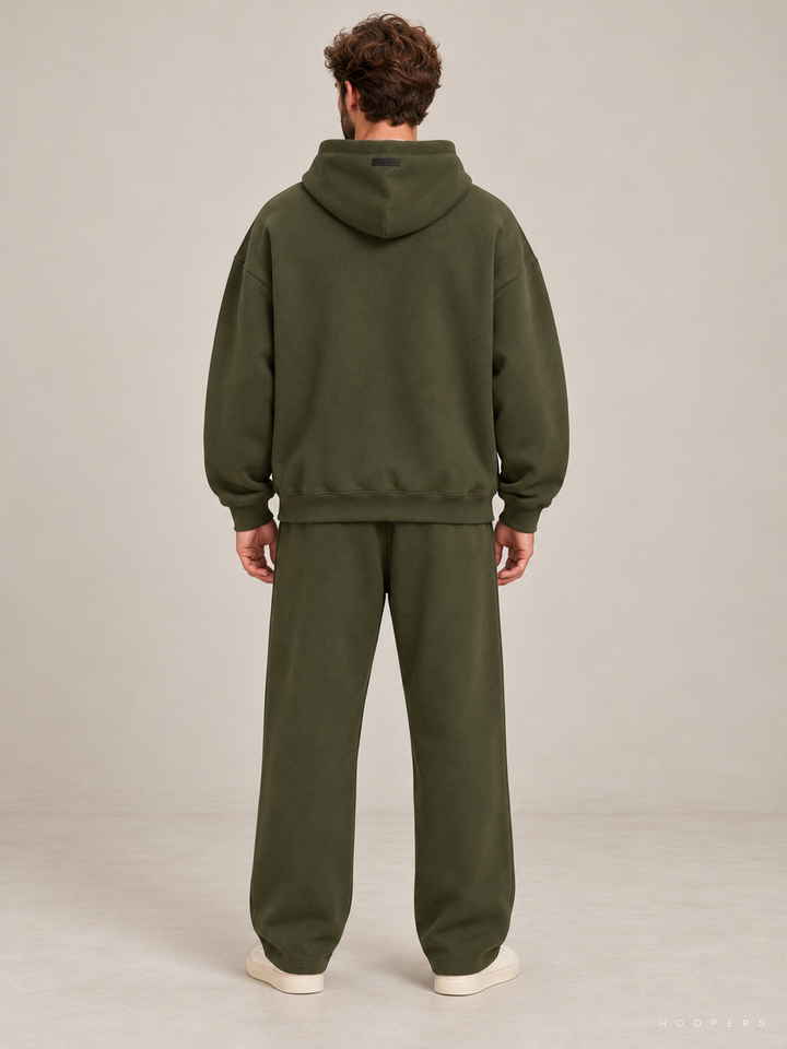 קפוצ'ון Fear of God Essentials – STATE ירוק זית – גב